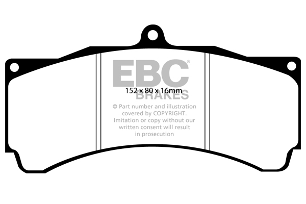 DP4032R NEW EBC YELLOWSTUFF FRONT BRAKE PADS SET PERFORMANCE PADS OE QUALITY